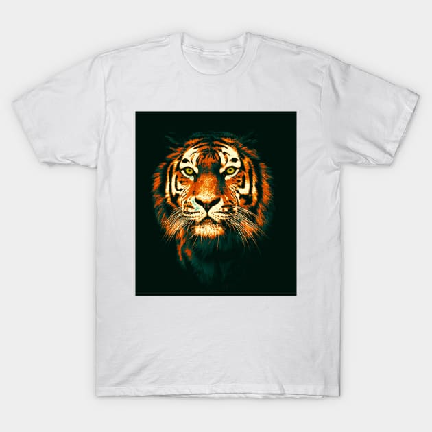 Tiger Head Pop art 1 T-Shirt by Korvus78